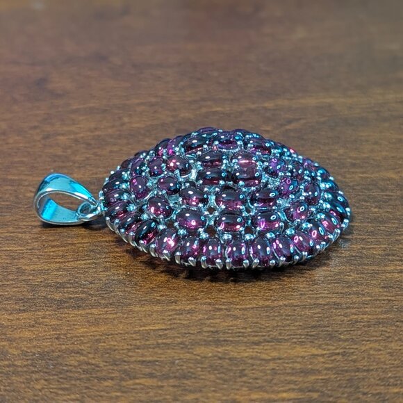 Pendant HUGE Raspberry Rhodolite Garnet 925 - Picture 3 of 6